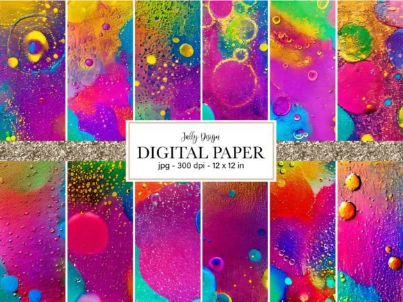Download Colorful Abstract Textures Digital Paper - Premium Bundle