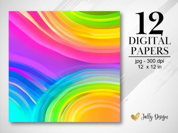 Download Vivid Rainbow Abstract Textures Paper - Premium Bundle